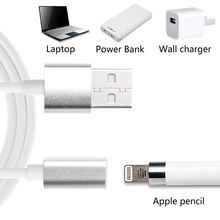 Металлический USB на 8 pin женский зарядный кабель зарядное устройство для 9,7 10,5 12,9 iPad Pro Карандаш hyq