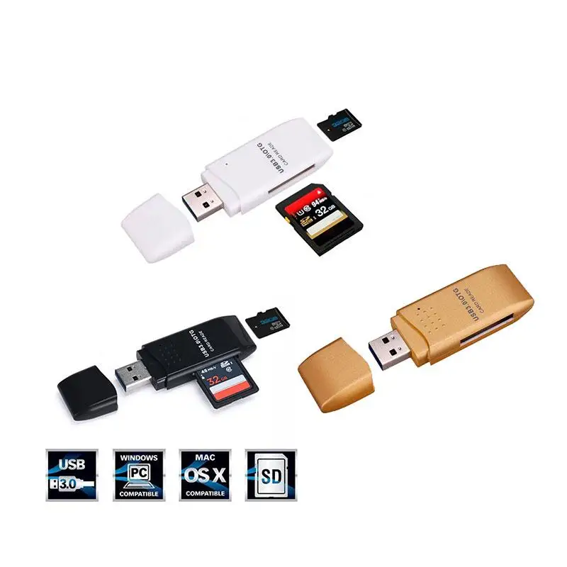 Amzdeal высокое Скорость 2 в 1 USB 3.0 памяти SDXC TF Card Reader адаптер компьютер