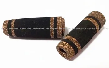 

2 Part a Set! Fore Grip + Rear Grip spinning and Casting rod Grips black EVA + Rubber Cork Handle fishing rod DIY Components
