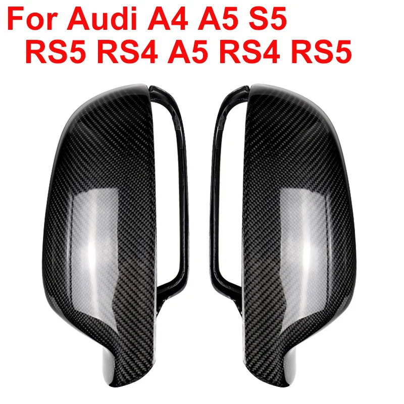 

For Audi A4 A5 S5 RS5 RS4 A5 RS4 RS5 B8.5 Carbon Fiber Side Wing Mirror Covers caps replacement Decoration 2012 to 2016