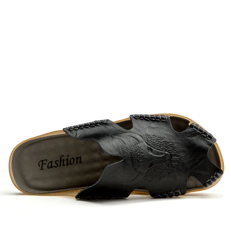 Summer Breathable Men's Sandals Soft Leather Casual Shoes Comfortable Flats Man slippers Roman Style Beach Sandals Summer Breathable Men's Sandals Soft Leather Casual Shoes Comfortable Flats Man slippers Roman Style Beach Sandals