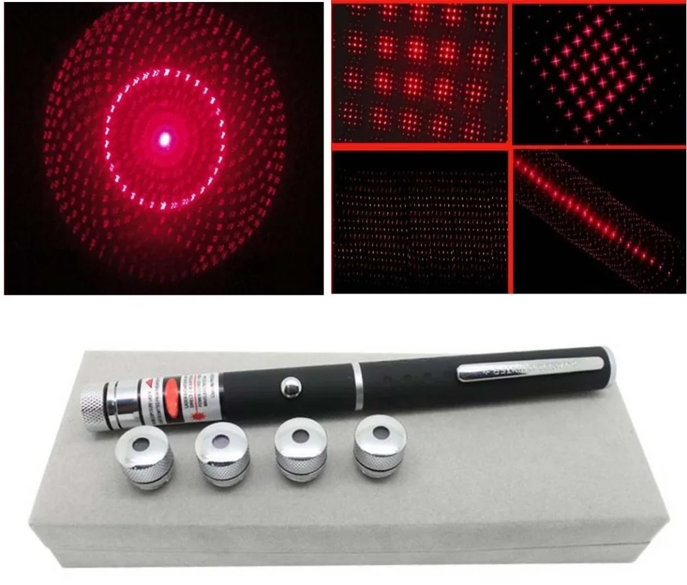100mW 5 in 1 650nm red laser pointer with five laser heads for five