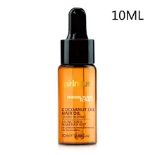 10 мл натуральное кокосовое масло экстракт холодного отжима делает волосы мягкими восстанавливающими поврежденные волосы