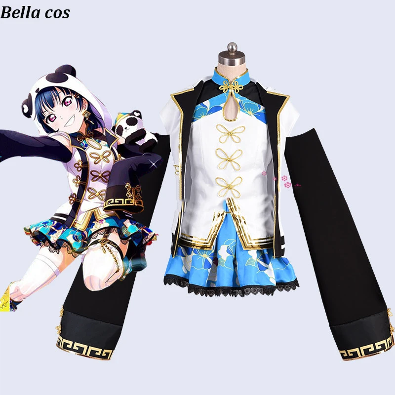 Custom size LoveLive!Sunshine Aqours Tsushima Yoshiko косплей платье Чонсам костюм на Хэллоуин аниме