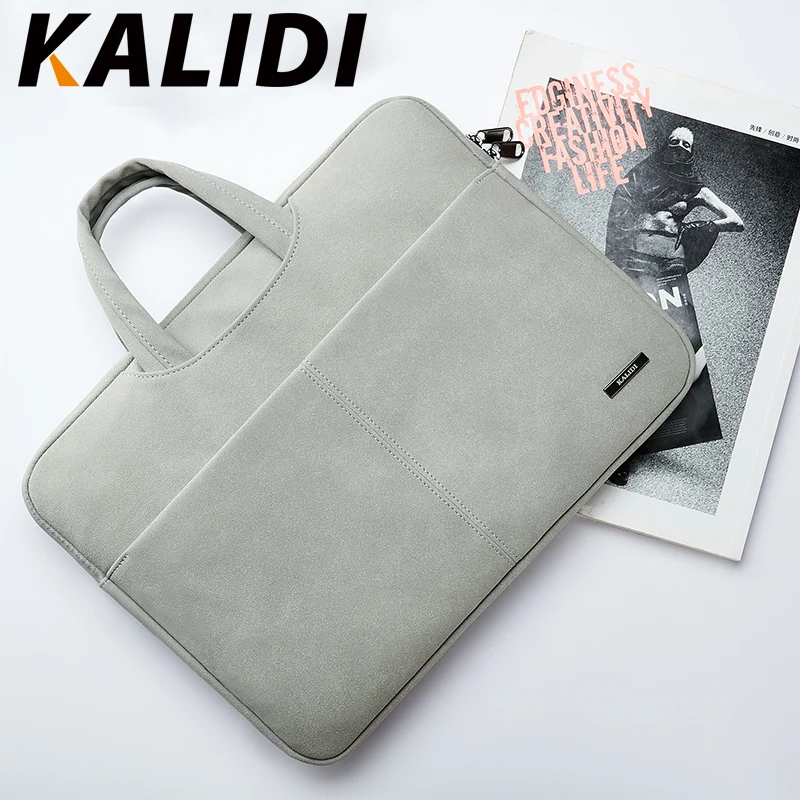 

KALIDI Waterproof Laptop Handbag Notebook Bag Men Women Handbags Canvas Computer Bag Laptop Bag 12 13 14 15 inch notebook Bag