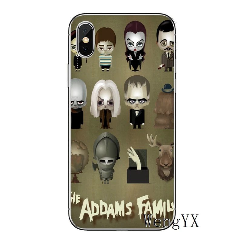 Weday Addams family для Apple iPhone 8 7 plus 6s 6 plus X XR XS Max SE 5S 5c 5 4S 4 TPU мягкий чехол для телефона - Цвет: Addams-Family-A-14