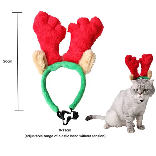 Новогодний для домашних собак шапка Рождественский Санта Клаус шарф шапка в виде оленя для собак и кошек Домашнее Животное новогодний праздничный костюм Одежда Аксессуары для кошек - Цвет: color 11