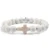 Natural Stone Cross Beaded Handmade Bracelets for Men & Women 11
