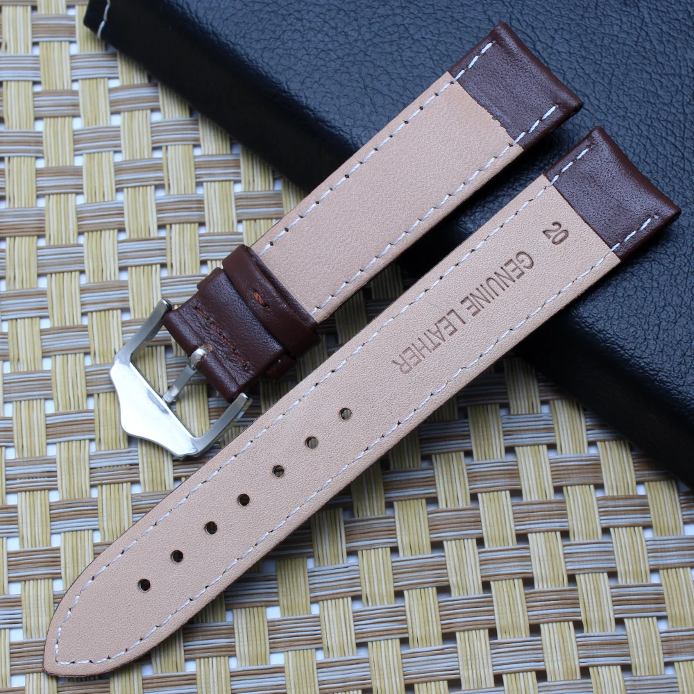 Ремешок сменный из натуральной кожи для Tissot/Casio качественный браслет часов