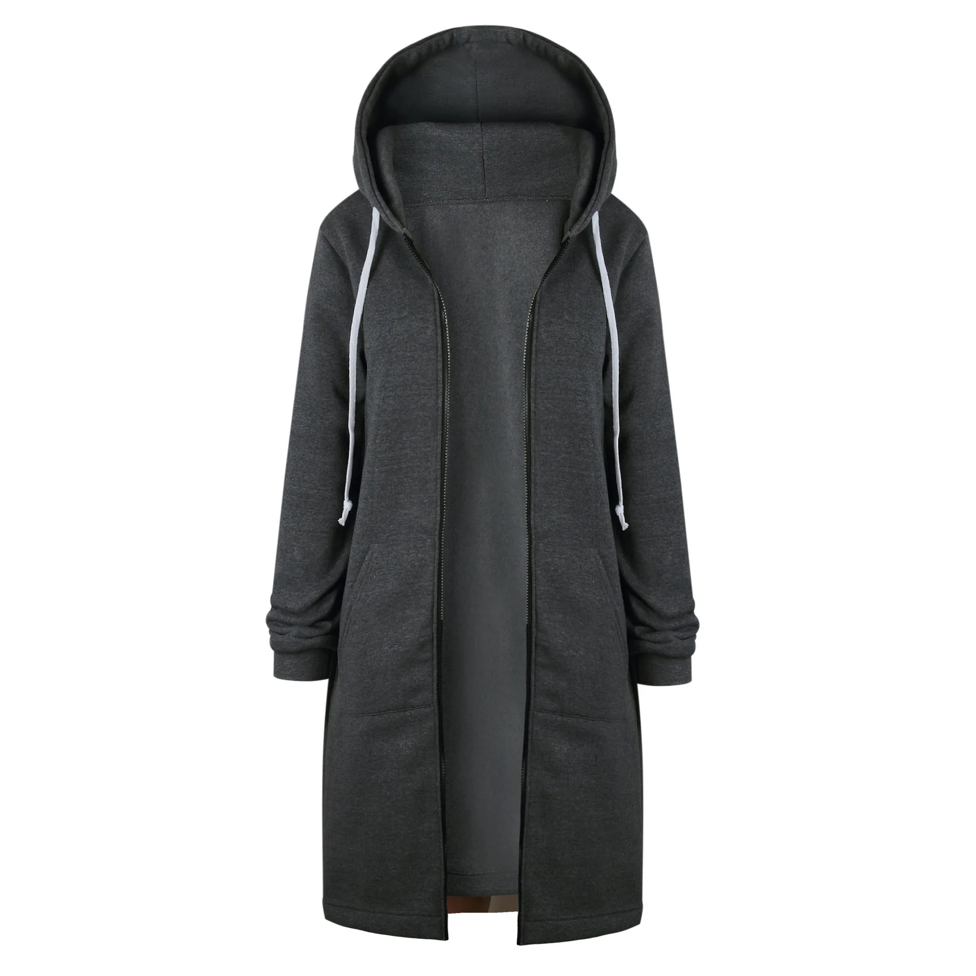 Осенне-зимняя Повседневная Толстовка bts на молнии, длинное пальто, Толстовка для женщин, плюс размер, 5XL, Повседневная Свободная куртка, пальто, женские толстовки с капюшоном