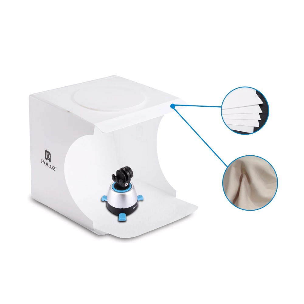 2 LED Folding Lightbox 22 23 Photography Photo Studio Softbox Portable Softbox Adjustable Brightness Light Box For DSLR Camera (3)
