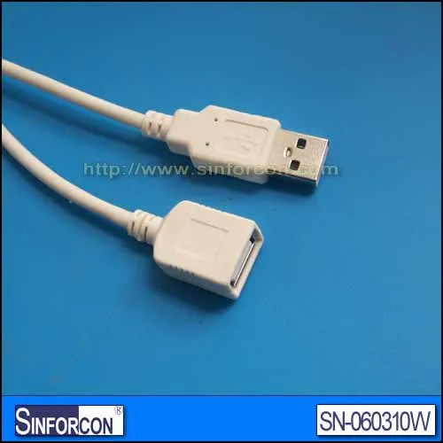 Кабель удлинитель USB 22/28AWG белый медный|usb cable extension cable|cable cableextension usb |