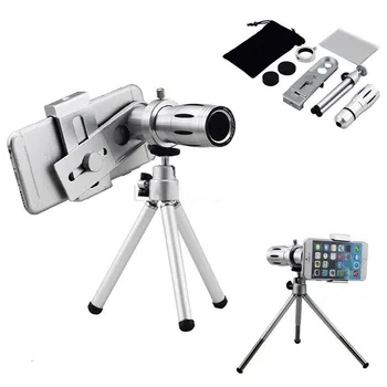 

Universal 2016 12X Optical Zoom Mobile Phone Camera Telescope kit Lens with Universal Clip for iPhone 5 6 6 Plus for Samsung HTC
