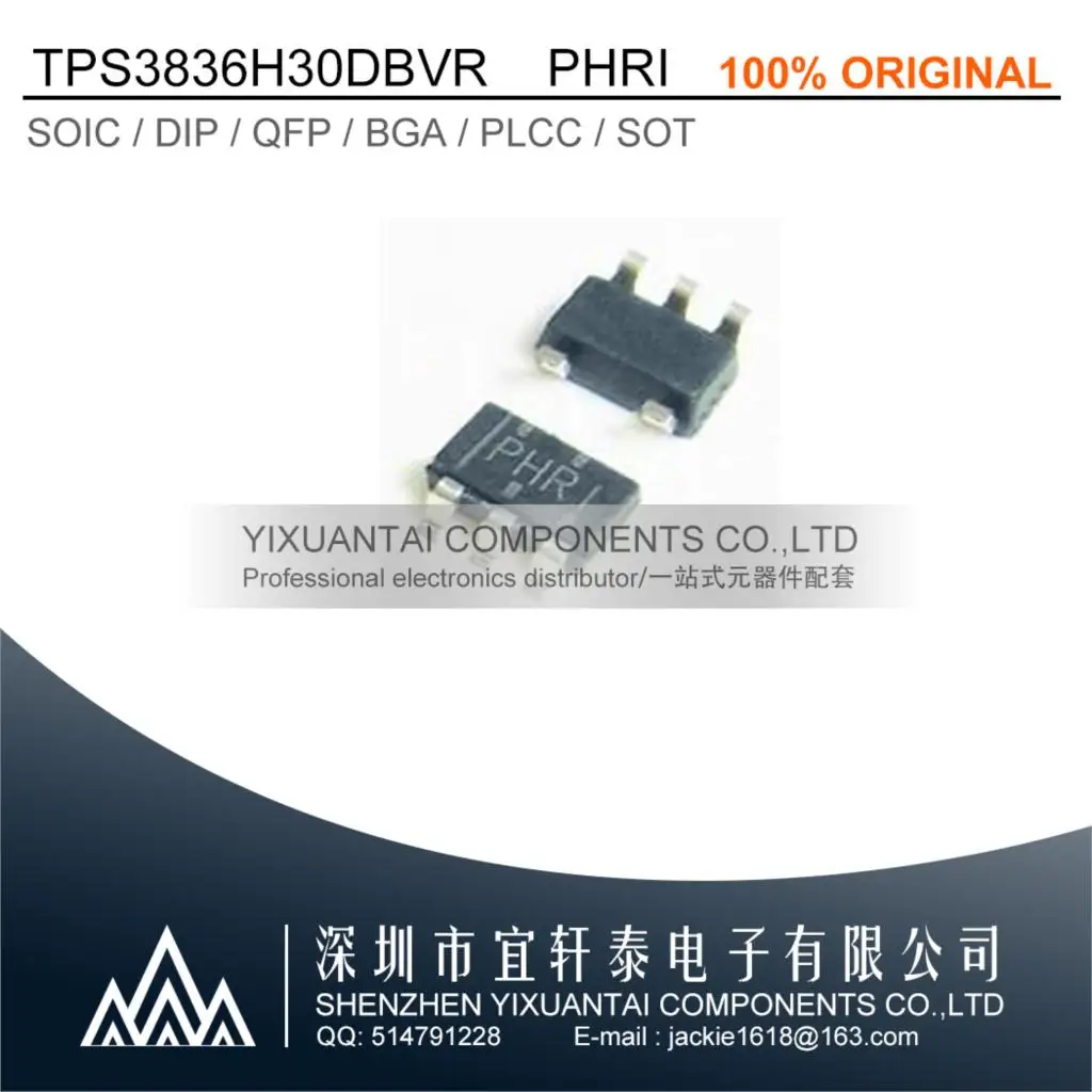 

10pcs/lot TPS3836H30DBVR TPS3836H30 Marking:PHRI IC SUPERVISOR 1 CHANNEL SOT23-5 New Original