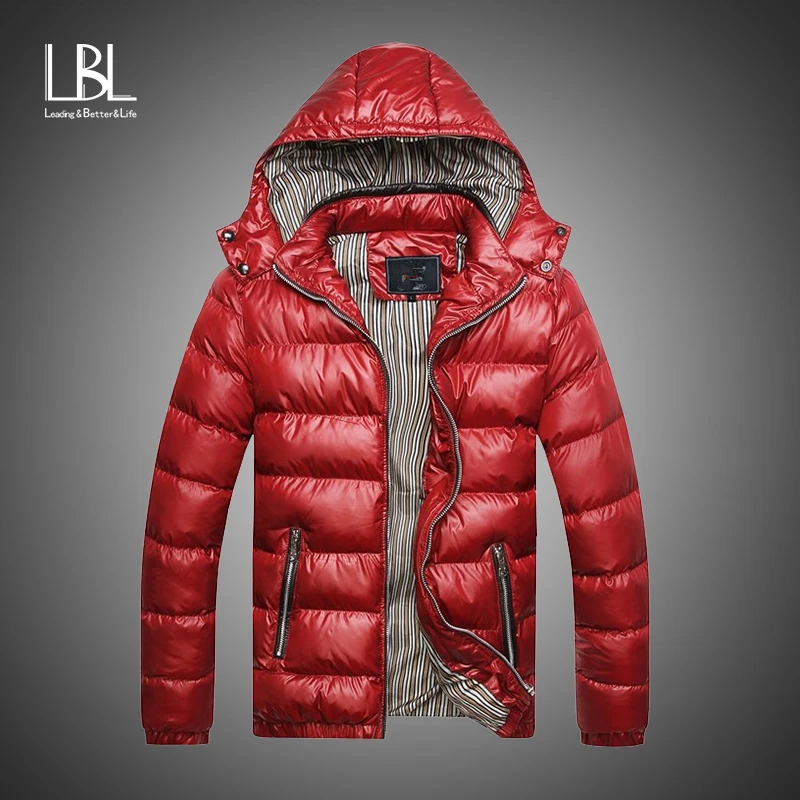 

Waterproof Parkas Men 2018 New Winter Warm Down Jacket Casual Parka Male Jackets Casual Slim Fit Hooded Windbreaker Overcoat Men