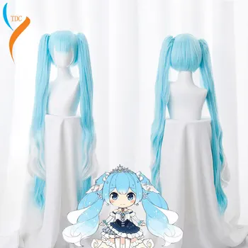 

High Quality VOCALOID Cosplay Wig Hatsune Miku Costume Play Wigs Halloween party Anime Game Hair 150cm Aquamarine wig