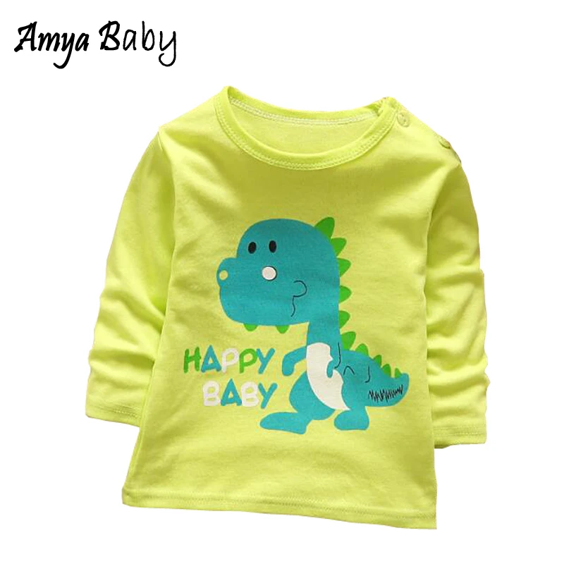 

AmyaBaby Boys Long Sleeve Tops Tees Cotton Cartoon Dinosaur Shirt Casual Boy T Shirts For Children Baby Girl Tshirt Baby Clothes