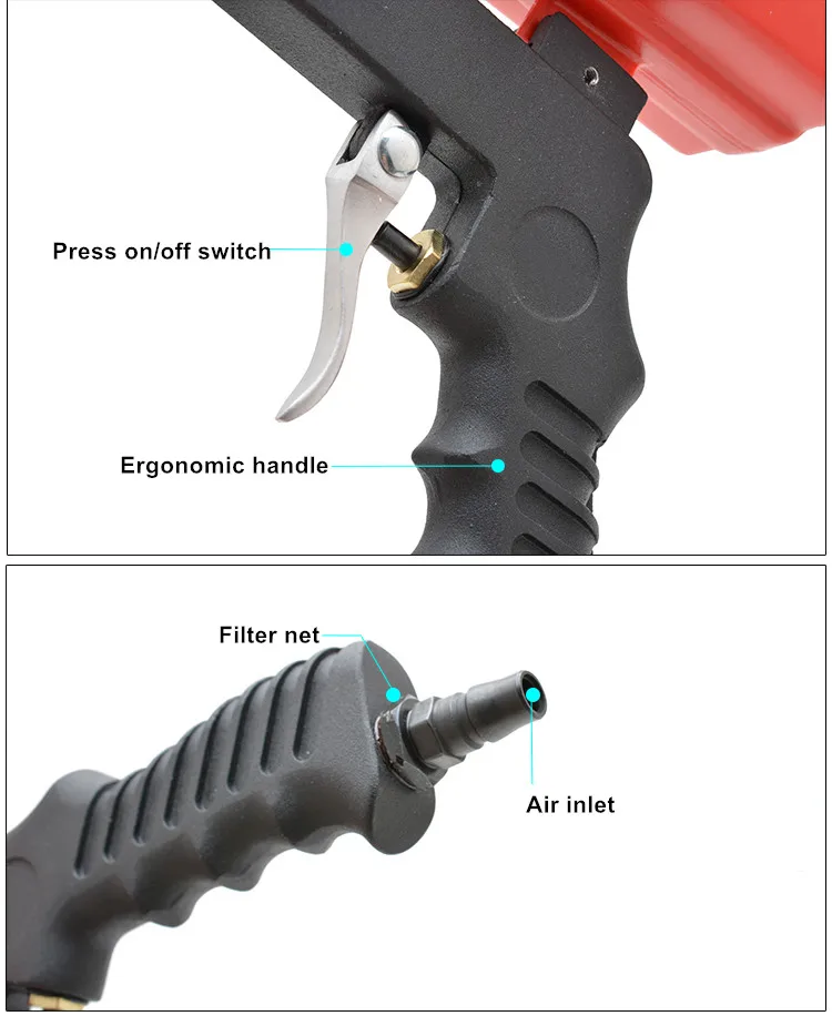 Пневматический Пескоструйный пистолет воздушный Пескоструйный инструмент антикоррозийный спрей шлифовальное устройство ветровая шлифовальная машина полировка заусениц удаление