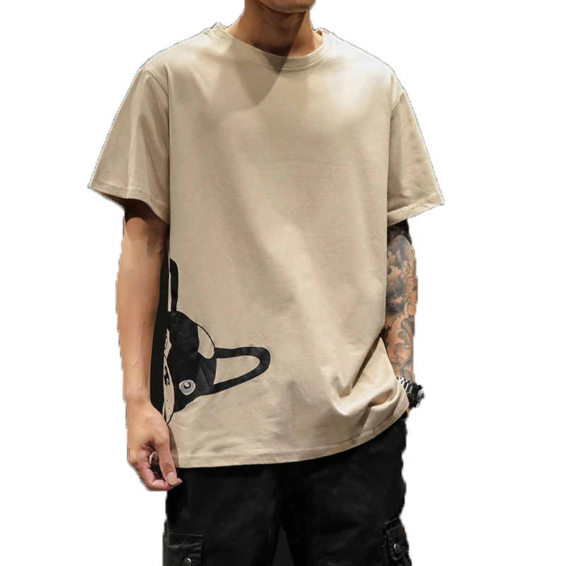 

Men T-shirt 2019 Summer Men Short-Sleeved Tops & Tees Mens O-Neck Print Tshirt Man White T-shirtS Male Harajuku t shirt M-5XL