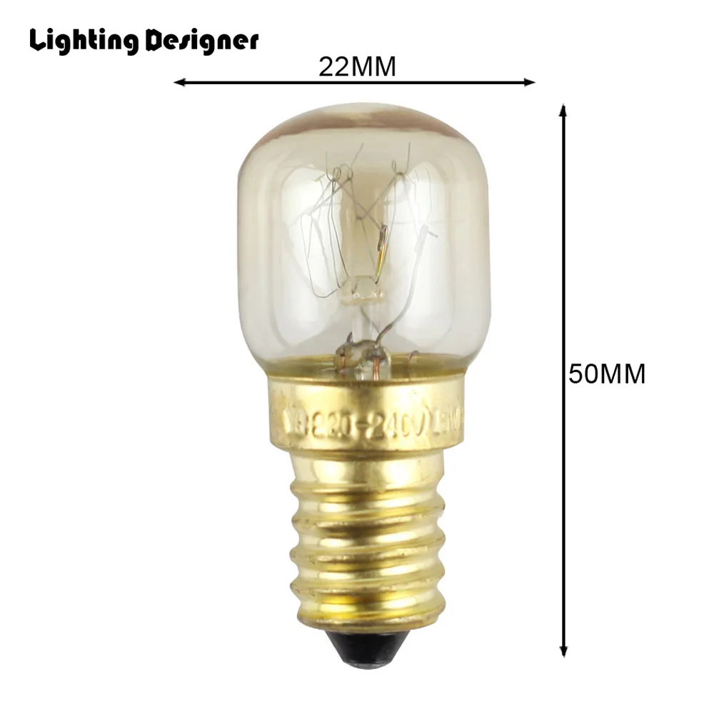 10 шт 15 W 300 градусов высокой температуры лампа лампочка для духовки микроволновая печь лампы соли Хрустальная колба E14 винт Кепки карликовый лампа солевая хрустальная лампа