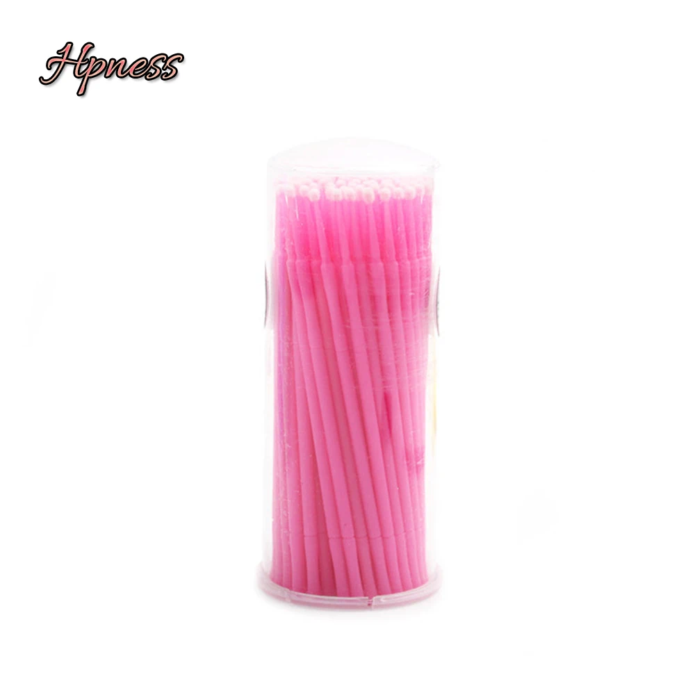 

100 PCS Disposable Make Up Eyelashes Mini Individual lashes Applicators Mascara Lash Brush Extensions Cotton Swab HPNESS