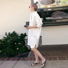 16 Модная рубашка средней длины; цельнокроеное платье; S040