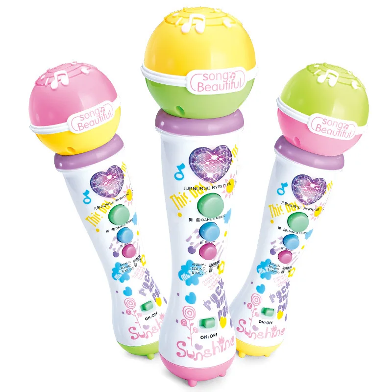 

New Wireless Girls Boys LED Kids Microphone Mic Karaoke Singing Kids Funny Gift Music Echo Microphone Toy Christmas Gift