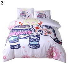 Модный этнический слон пододеяльник+ 2 наволочка для подушки постельное белье набор постельного белья Декор