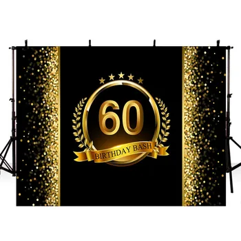 

Black Photography Backdrops Happy Birthday Backdrop For Photography 60th Birthday Background For Photo Studio Fundo Fotografico