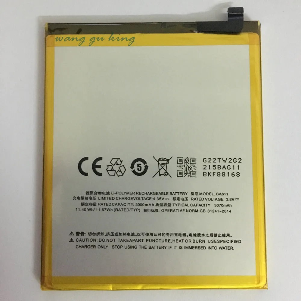 100% Оригинальный запасной аккумулятор BA611 3070mAh для MEIZU M5 батареи в наличии с