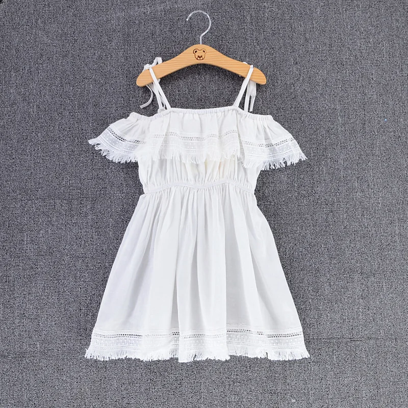 toddler girl white beach dress
