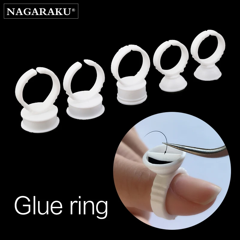 

NAGARAKU Eyelash Extension Glue Rings 1000 PSC lot Glue Holder Tool Kit Set make up tools for glue container L M S size