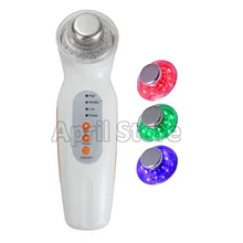 Portable 3MHZ 3 Led Color Photon Massager Ultrasonic Facial Massager Skin Care Clean Electric Face Massage Beauty Equipment