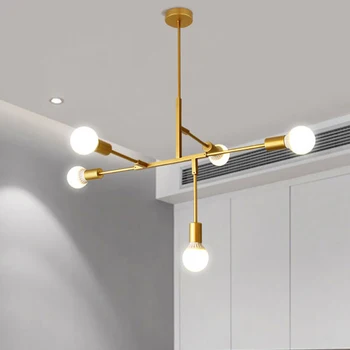 

Umeiluce Modern LED Chandelier Lighting 5 Lights Gold Hanging Light Lamp for Dinning Living Room Foyer Pendant Lamp