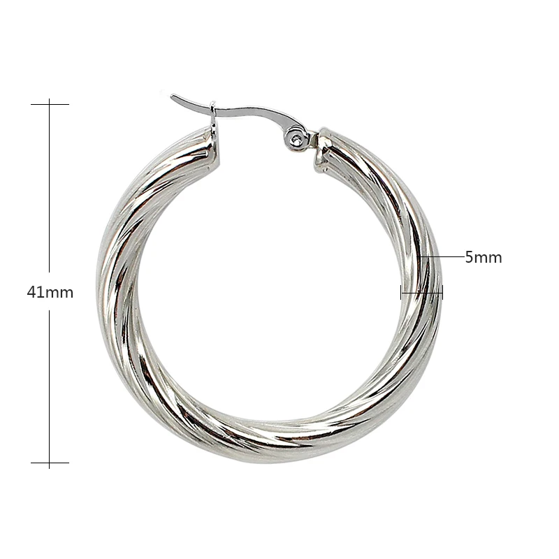Серьги кольца женские Большие серебристые диаметром 41 мм|big hoop earrings|fashion earringshoop