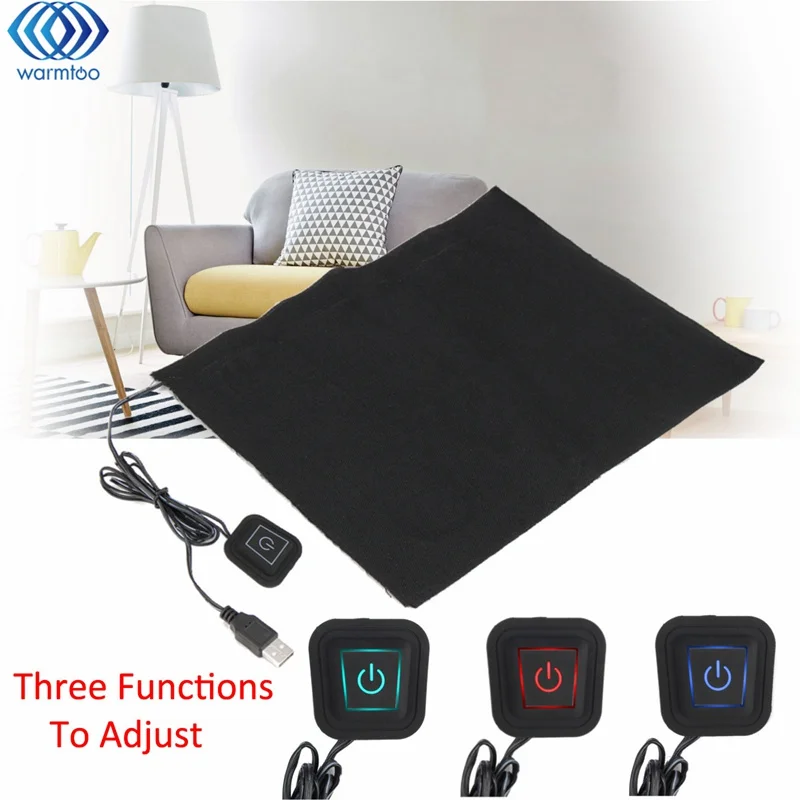 5V USB Electric Clothes Heater Sheet Adjustable Temperature Winter