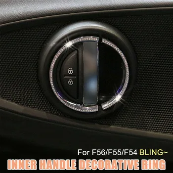 

2Pcs Rhinestone Interior Door Handle Decorative Ring for Mini Cooper F56/F55/F54