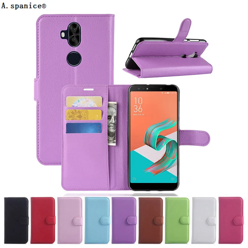 A. spanice для ASUS ZC600KL Бумажник Флип кожаный чехол подставка держатель TPU Zenfone 5 Lite