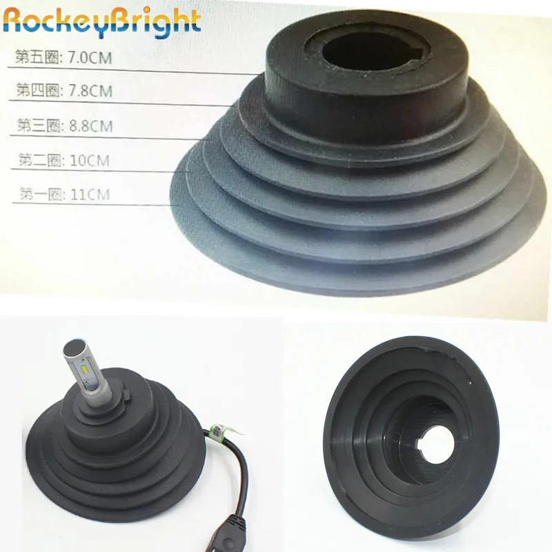 Rockeybright H1 H4 H7 H8 H11 9005 9006 светодио дный HID светодиодные фары автомобиля пылезащитный чехол резиновая непромокаемая Пылезащитная крышка фары кепки - изображение