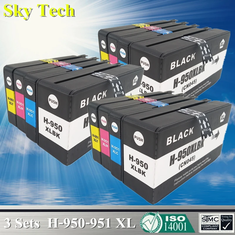 Совместимый чернильный картридж для HP 950 951 Officejet Pro 251dw / 276dw 8100 8600 8610 8620 8630 8640