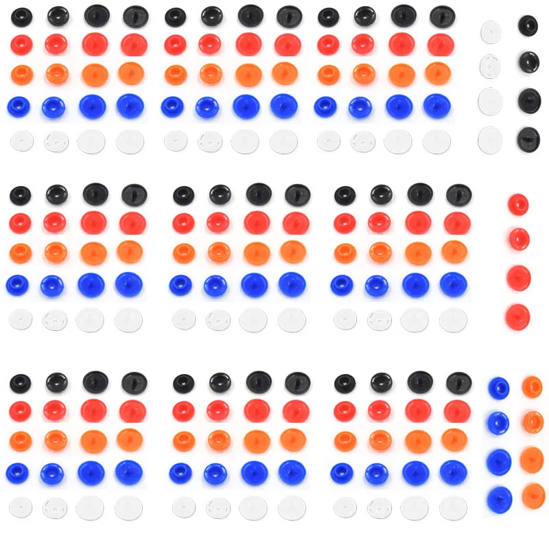 1 набор металлических зажимных плоскогубцев, инструменты, используемые для T3 T5 T8 кнопочных зажимных плоскогубцев, цветные смешанные полимерные оснастки - Цвет: 50 sets T8