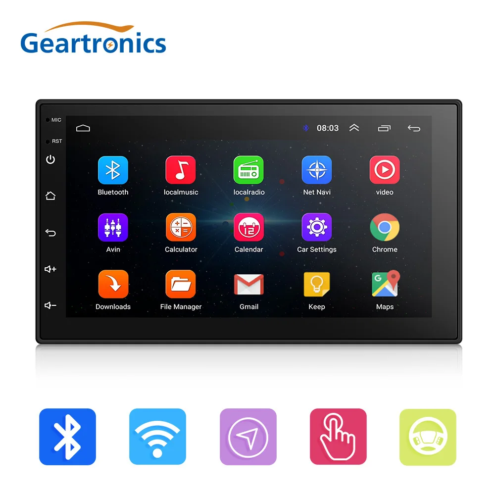 

Android 8.0 Car Radio 7 Inch 2 Din GPS Navigation Bluetooth Car Audio Stereo Touch Screen TF USB Car Multimedia MP5 Player