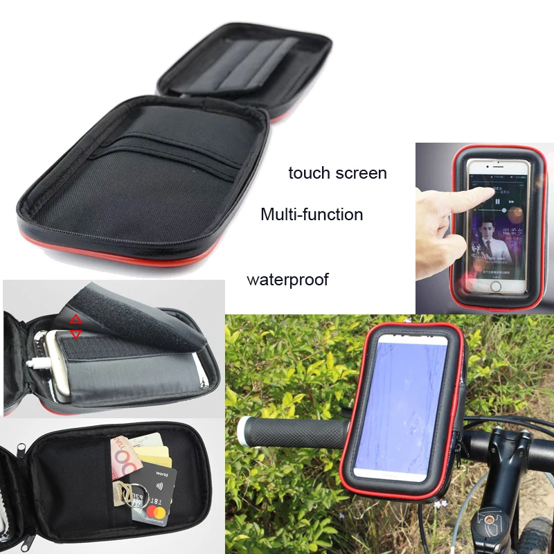 

Touch Screen Bicycle Bike Motorcycle Phone Holders Stand Case Bag For Huawei Honor 7C,Enjoy 8,Honor View 10,P smart,Honor 9 Lite