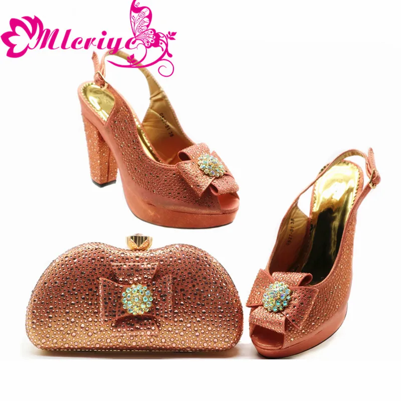 Italian Shoes with Matching Bags High Quality Nigerian Women Party Pumps Wedding Shoe and Bag Sets Italian Elegant Pointed Toe