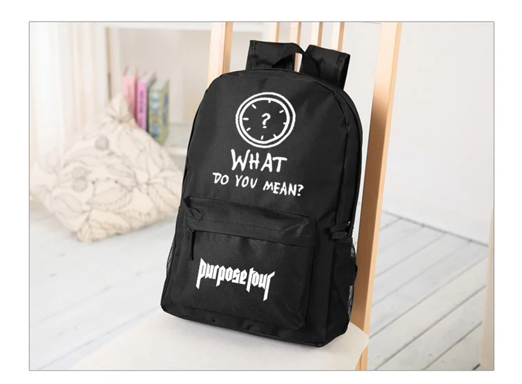 Backpack Justin Bieber Purpose School Bag for Children Students Shoulder Bag Black Mochila Men (1)