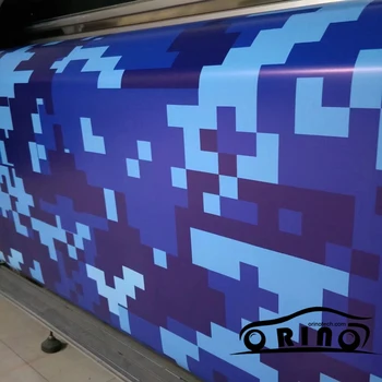 

Adhesive Blue Pixel Digital Vinyl Wraps Camouflage Film Vinyl Wrap Sticker Car Styling Vehicle Motorcycle Truck Decal Wrapping