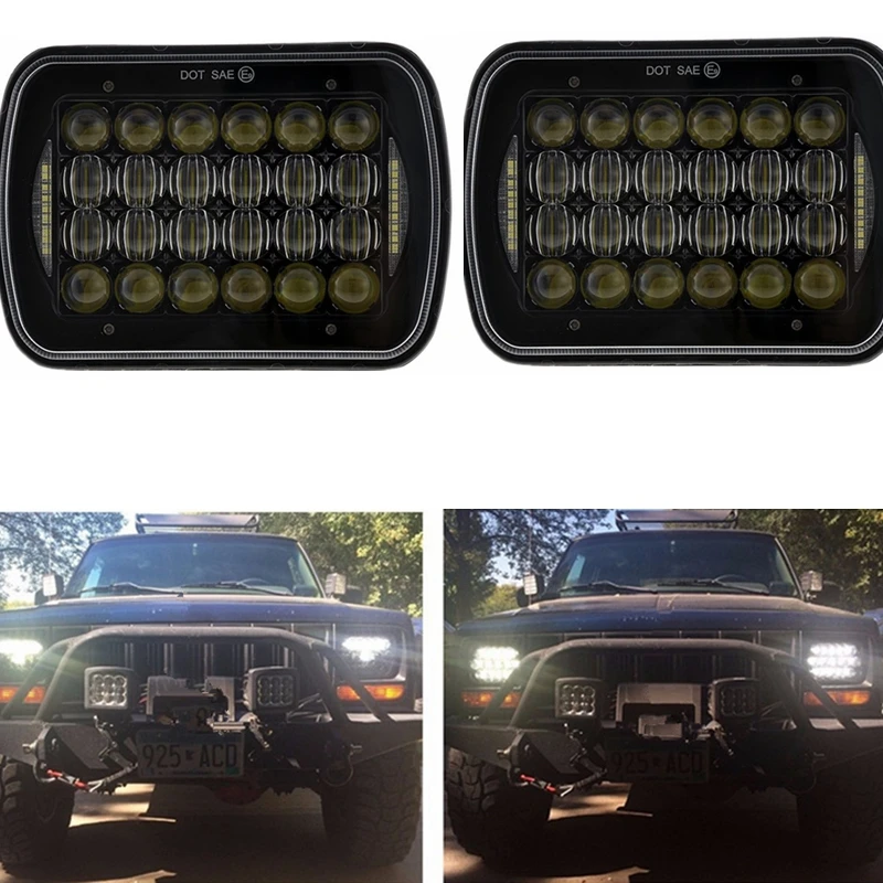 5X7 7X6 дюймовая светодиодная фара с герметичным лучом DRL для Ford E 150 250 350 Jeep Wrangler JK YJ CJ