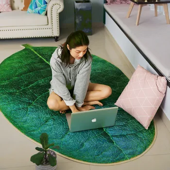 

Free Shipping leaf Carpet kids playing Rugs Bathmat Bathroom living bed room anti slip water absorption