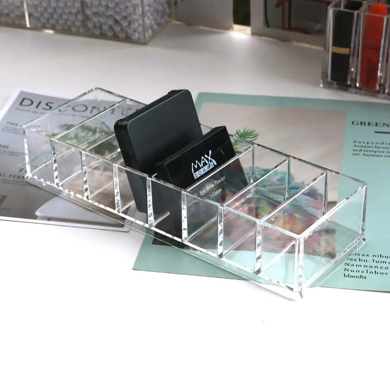

New Style 8 Slots Makeup Organizer Puff box compact powder Storage Box Eye Shadow Organizer Display Shelf Cosmetic Storage Case