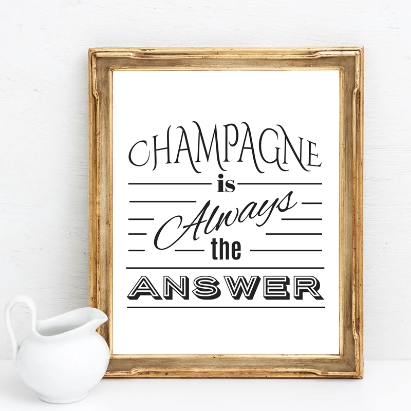 champagne and wine canvas print